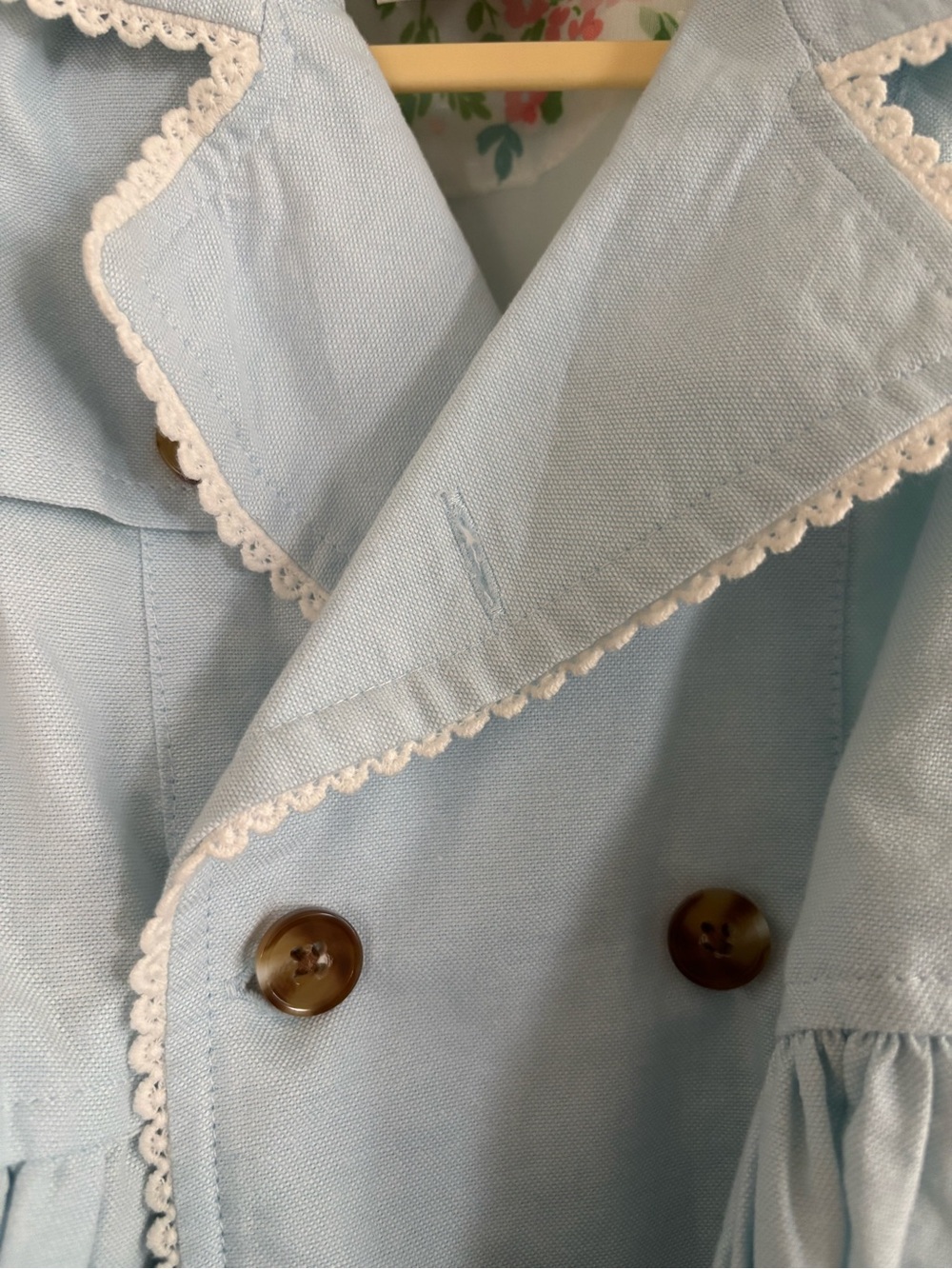 Girls' Trench with Floral Lining - Picture 3 of 5